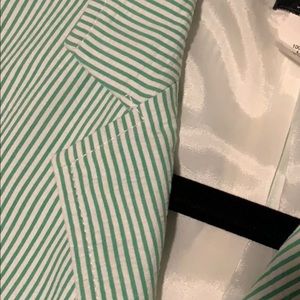 J Crew green seersucker blazer / jacket